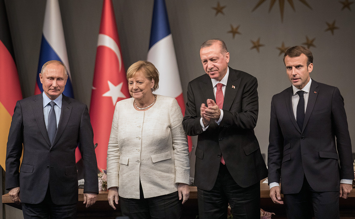 Эрдоган заявил о встрече в марте по Сирии с Путиным, Макроном и Меркель