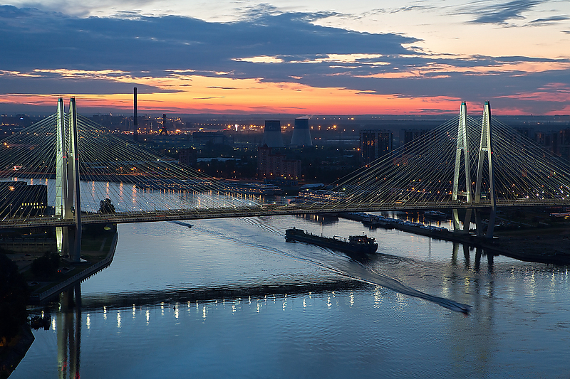 Вантовый Мост Санкт Петербург Фото Ночь — Mixyfotos.ru
