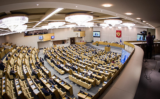 Во время заседания в Государственной думе, январь 2015 года


