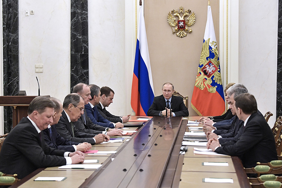 Заседание Совета безопасности России в Кремле. 9 февраля 2017 года
