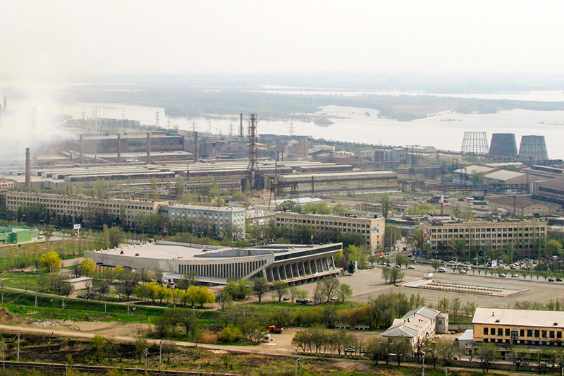 Вид на завод «Красный октябрь» в Волгограде


