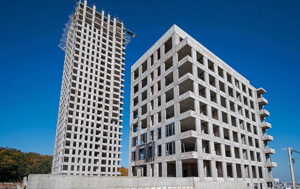 В двух корпусах ЖК Urman City в Уфе завершили каменную кладку