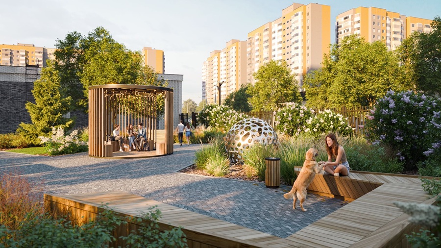 Благоустроенная придомовая территория — визитная карточка проектов ГК «Расцветай»