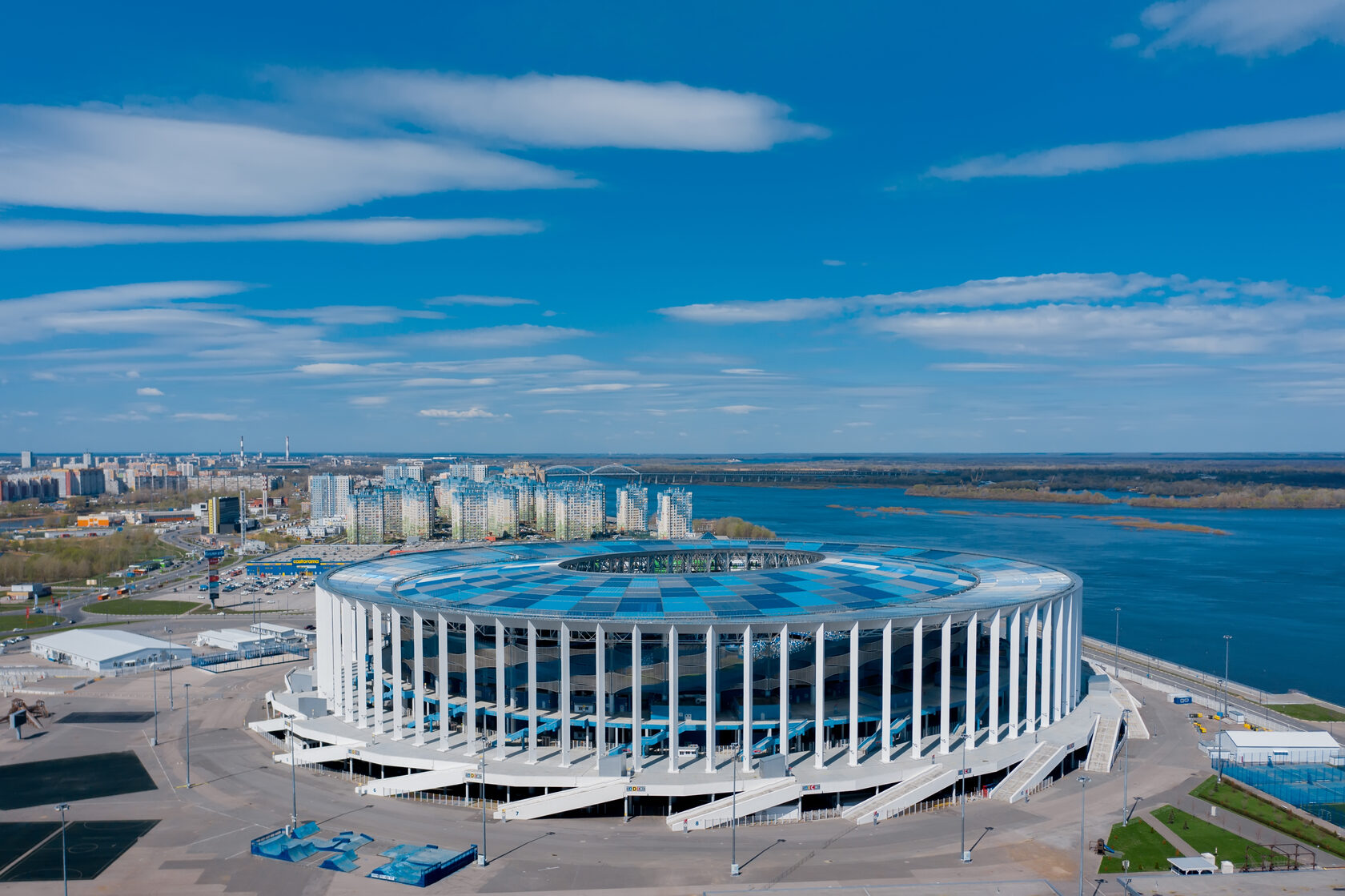 Самые масштабные события проходят на стадионе, построенном к Чемпионату мира по футболу FIFA-2018