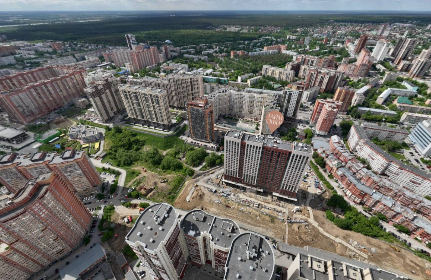 Территория за ТРК Ройял Парк, 2025 год: выровнен рельеф, построены новые жилые комплексы