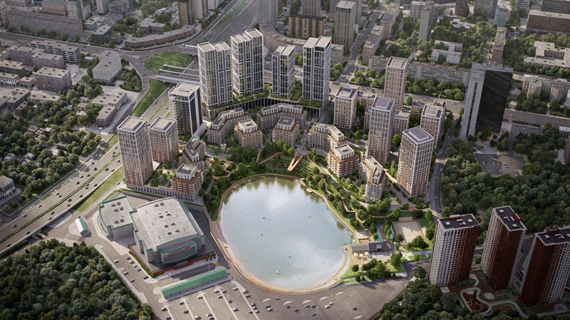 «Город-на-озере» в центре Новосибирска: «Брусника» озвучила подробности