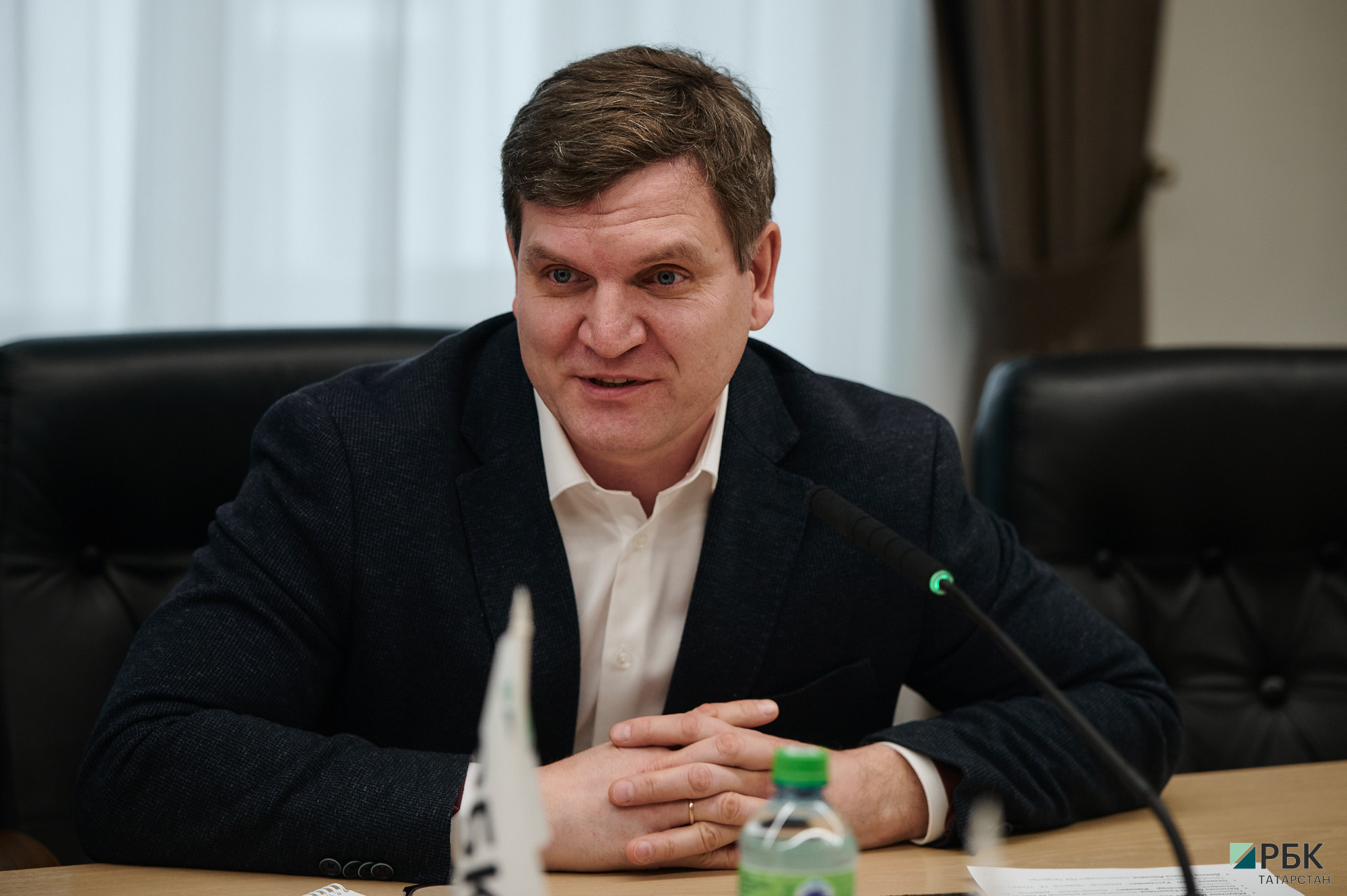 На фото: управляющий директор – начальник отдела развития ипотечного бизнеса РОО «Банк ВТБ в Татарстане» Леонид Захаров
 Фото: РБК Татарстан/Ксения Добролюбова