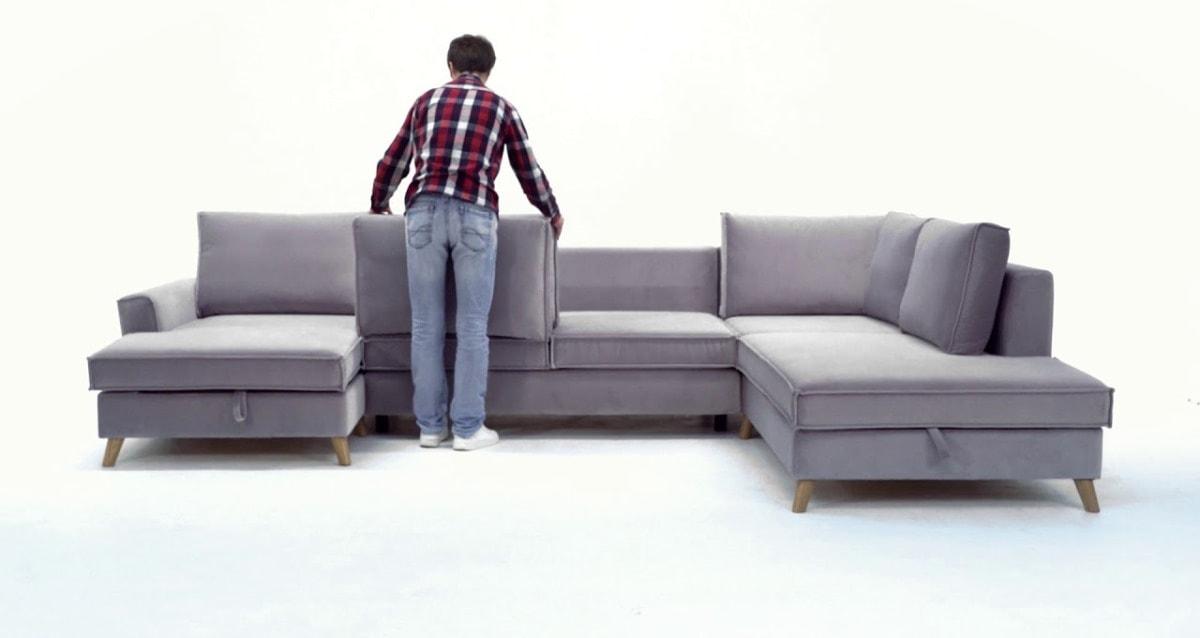 Раскладной диван на ножках: варианты исполнения и правила выбора
