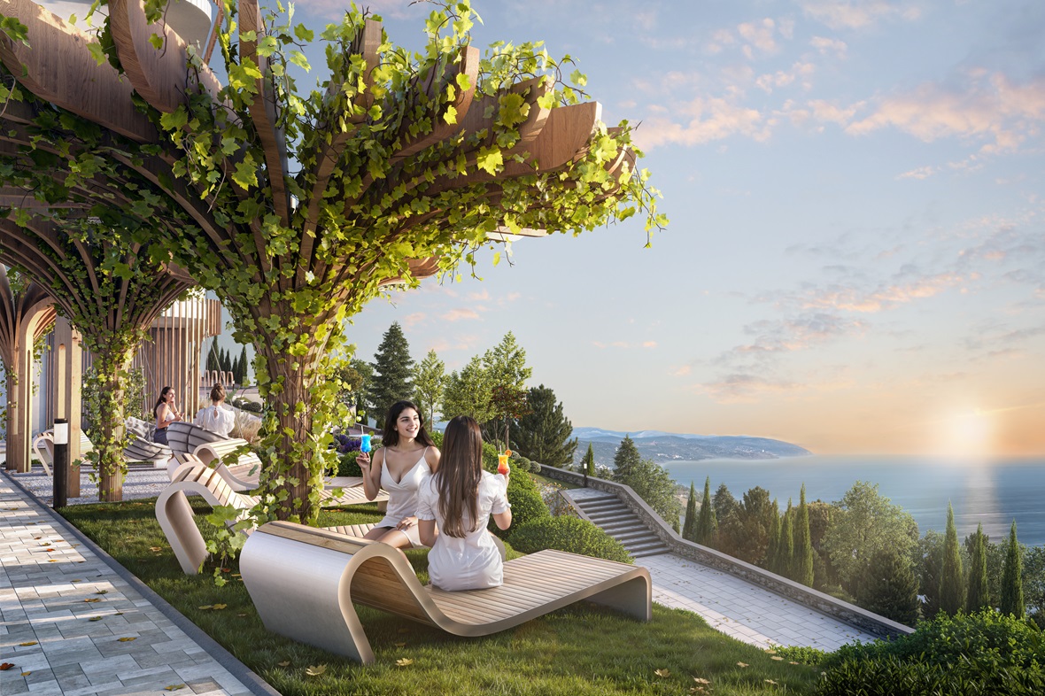 фото: ООО «Мост Девелопмент»
Вид на море — Жилой комплекс и апартаменты «Ласка»** (г. Алушта, пос. Семидворье)