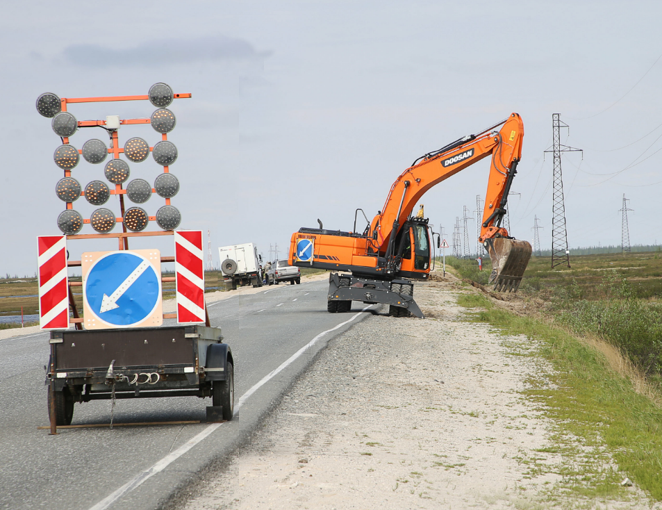 На дорогах ООО «Газпром добыча Уренгой» ведется ремонт дорожного покрытия