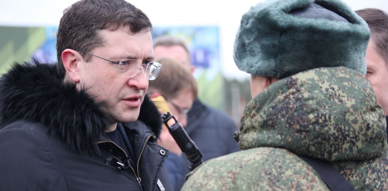 За последние два месяца губернатор посетил несколько воинских частей, где общался с мобилизованными нижегородцами. Фото: Глеб Никитин.