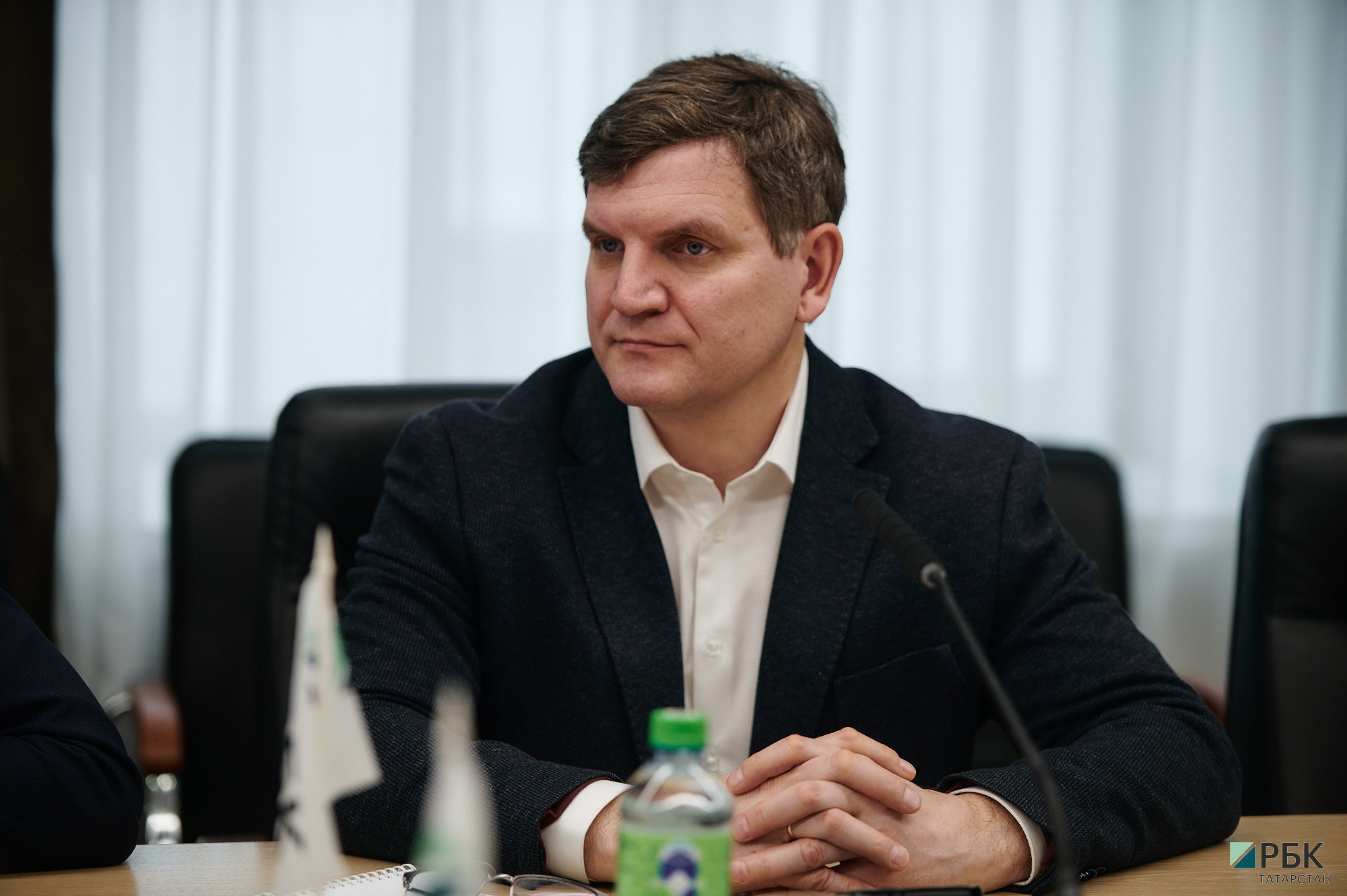 На фото: управляющий директор – начальник отдела развития ипотечного бизнеса РОО «Банк ВТБ в Татарстане» Леонид Захаров
 Фото: РБК Татарстан/Ксения Добролюбова