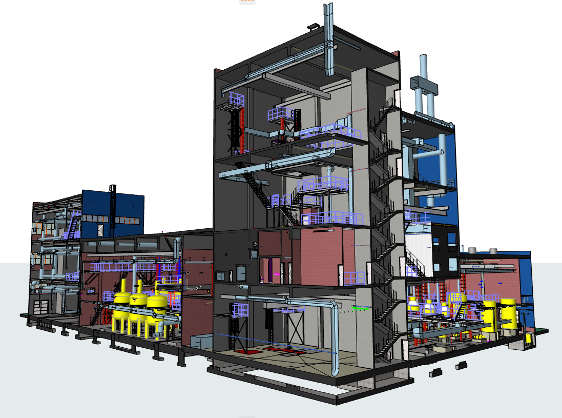 Модель промышленного здания | ПСК «ХимПромПроект»