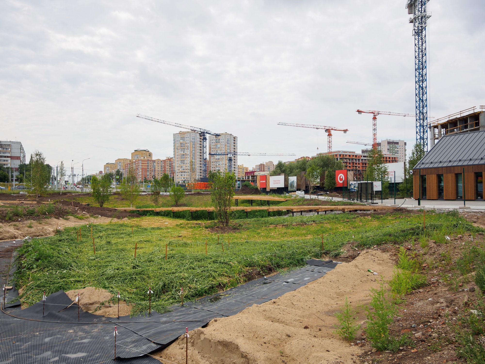 Строящаяся первая очередь парка Драверта