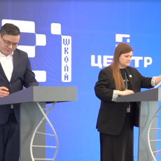 генеральный директор ГК «СКС» Фаниль Хасанов и генеральный директор «Школы 21» в Уфе Екатерина Подымова