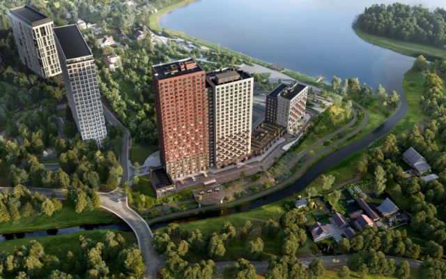 В центре Новосибирска на берегу реки возводят комплекс «Страна.Береговая»