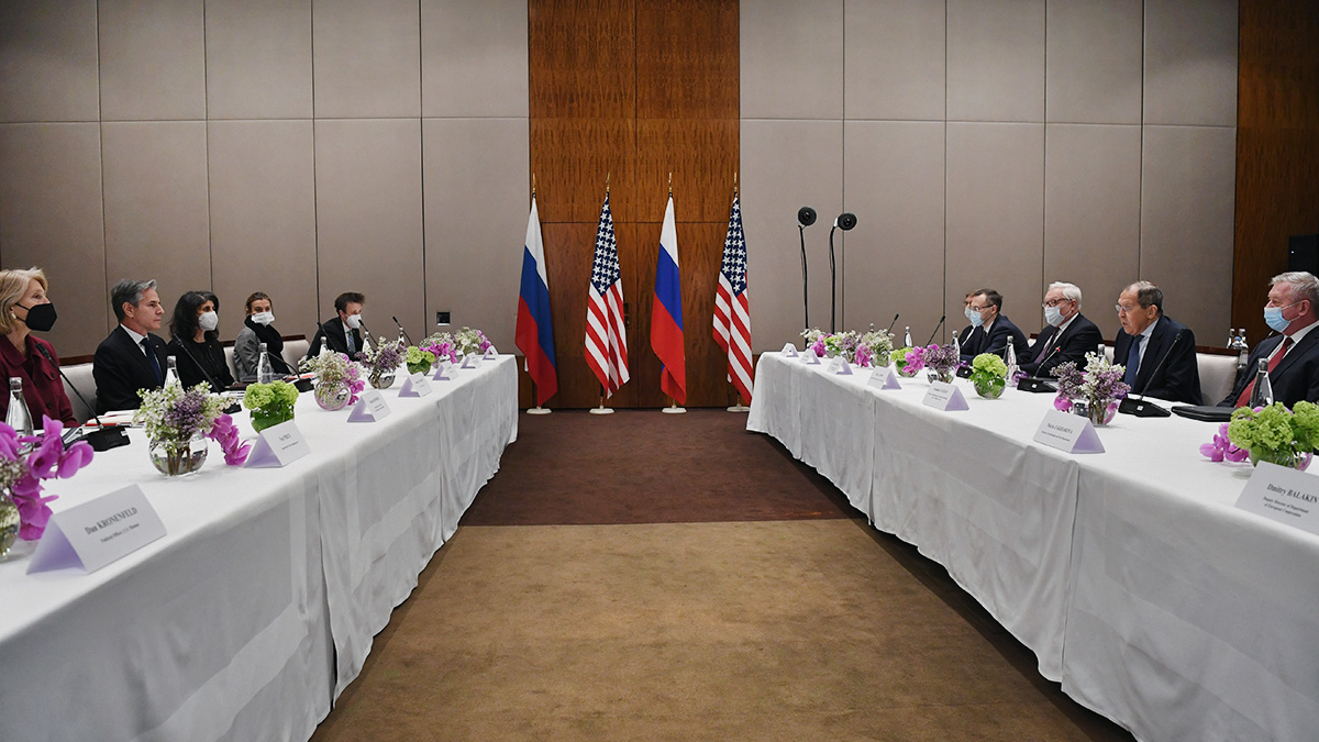 Встреча главы МИД РФ Сергея Лаврова и госсекретаря США Энтони&nbsp;Блинкена в Женеве, Швейцария