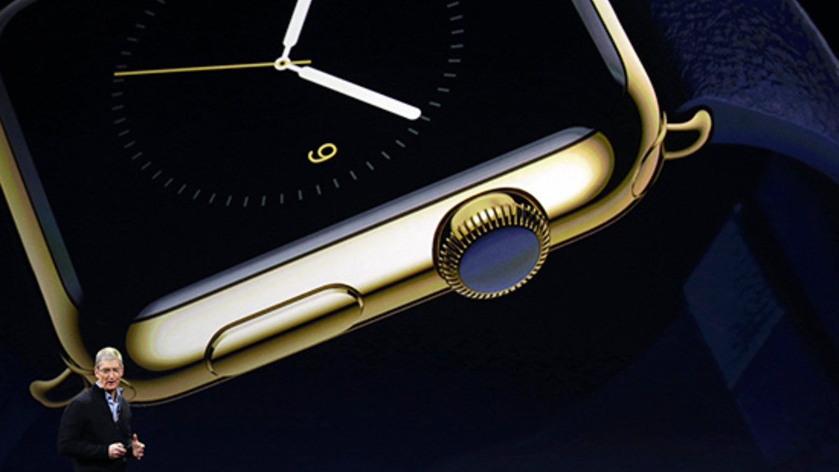 Глава Apple Тим Кук на презентации Apple Watch