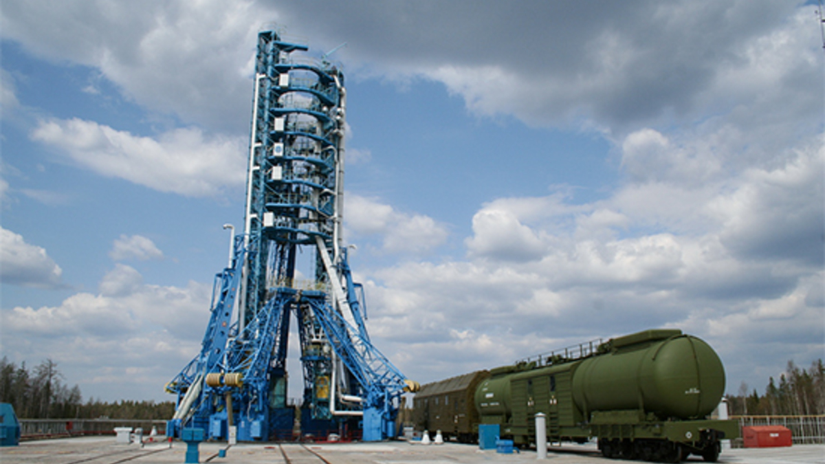 Стартовая площадка космодрома Плесецк