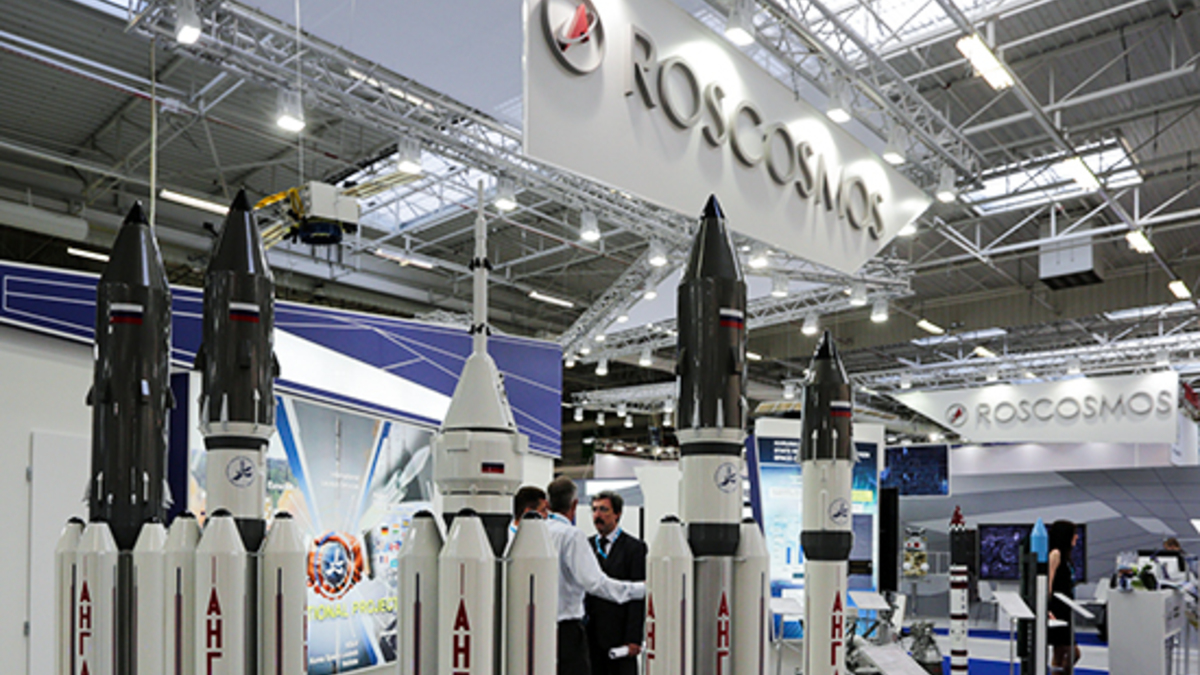 Стенд «Роскосмоса» на авиасалоне Le Bourget. Архивное фото.