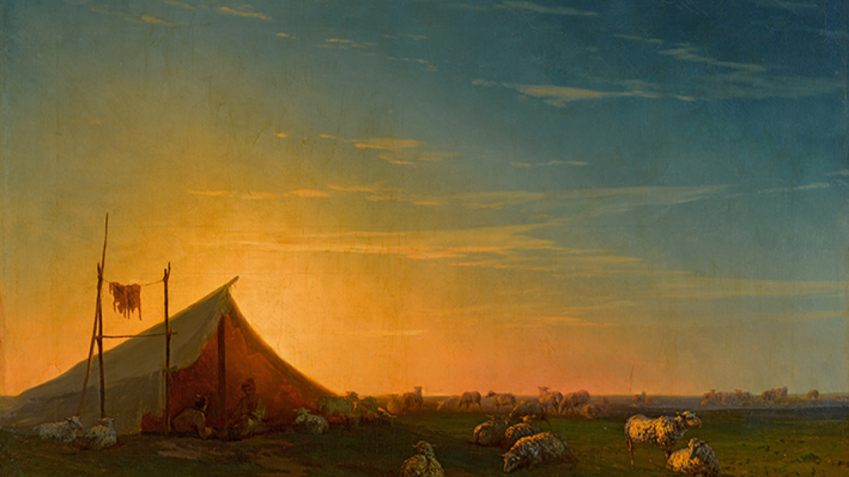 Ivan Konstantinovich Aivazovsky, Shepherds' Camp, 1858, oil on canvas, est. £250,000-350,000