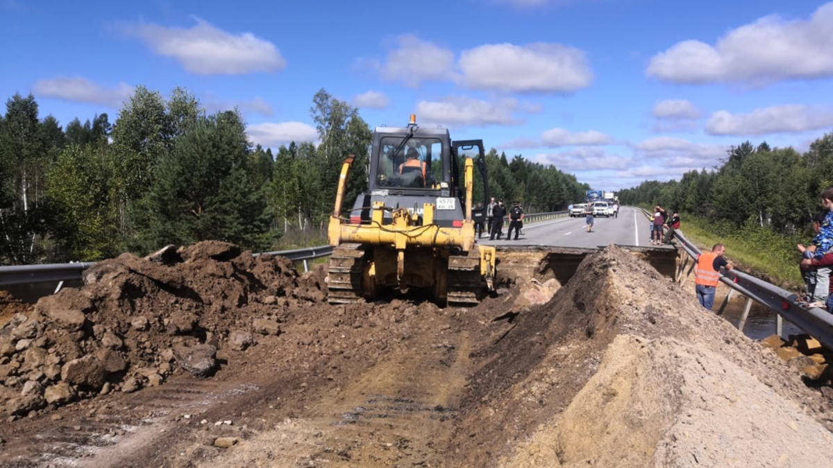 В Приамурье размыло участок федеральной трассы «Амур» — РБК