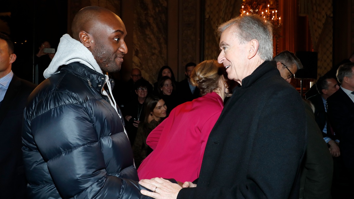 Вирджил Абло и Бернар Арно на Неделе моды в Париже, 2019