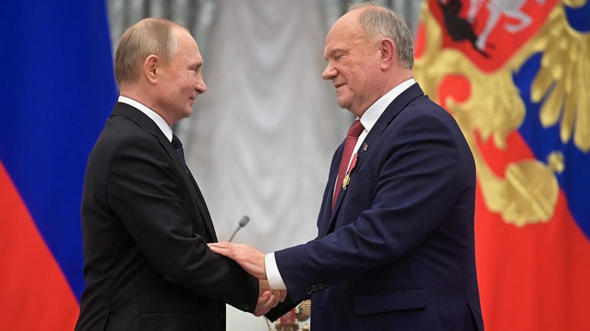 Владимир Путин и Геннадий Зюганов