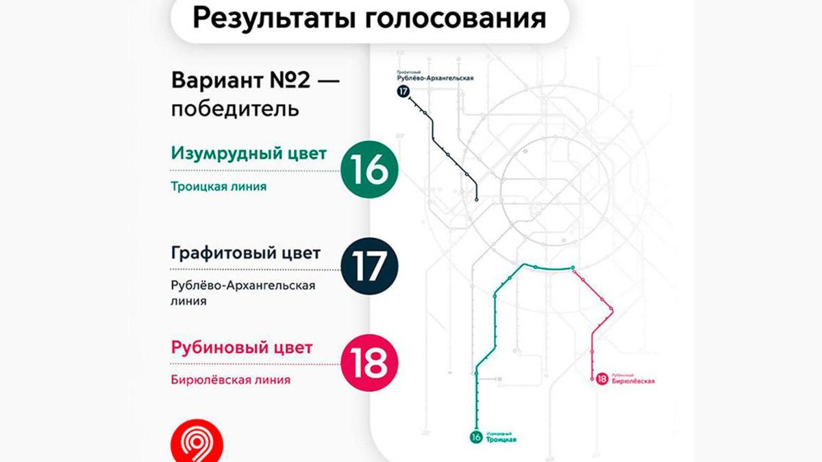 Собянин раскрыл цвета трех новых линий метро — РБК