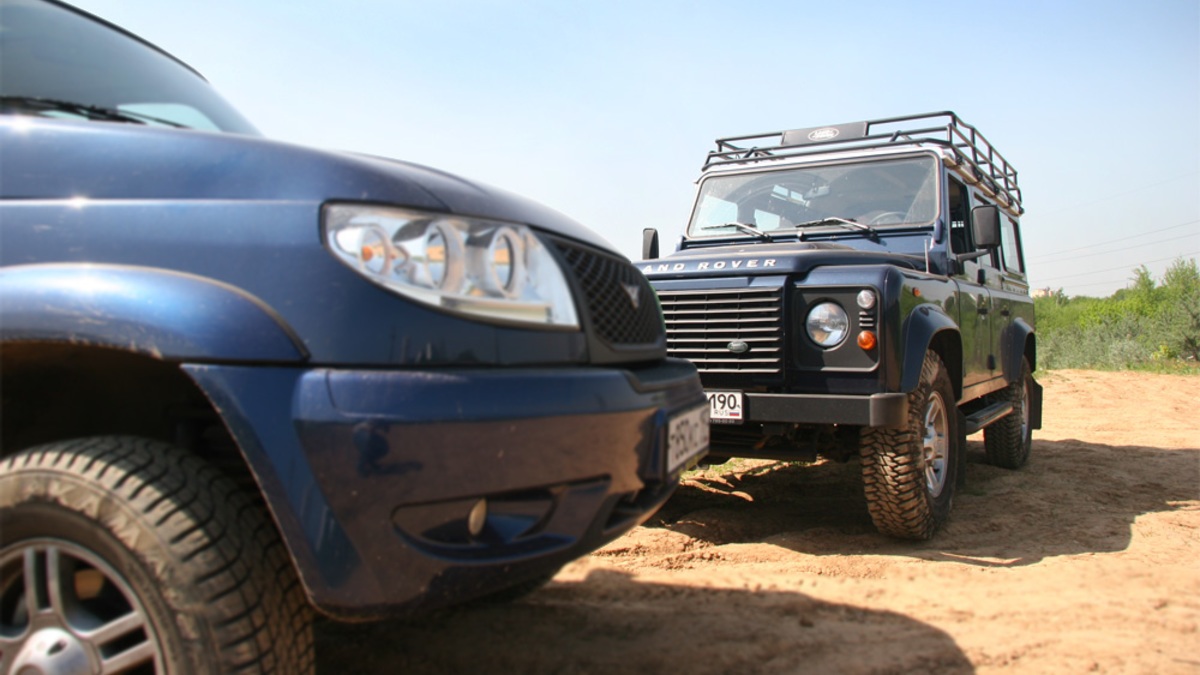 UAZ Patriot TDI и LR Defender 110: сравниваем игрушки настоящих мужчин ::  Autonews