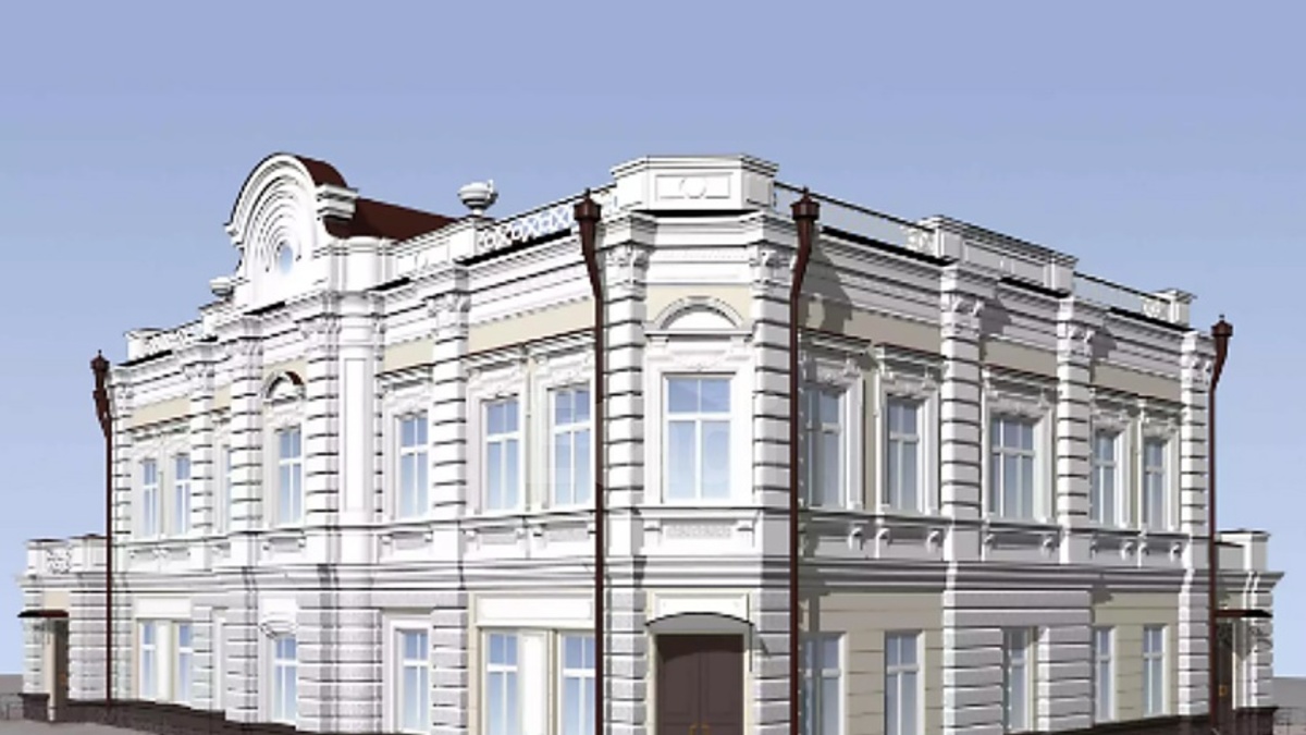 Особняк находится на углу улиц Ленина и Перекопской