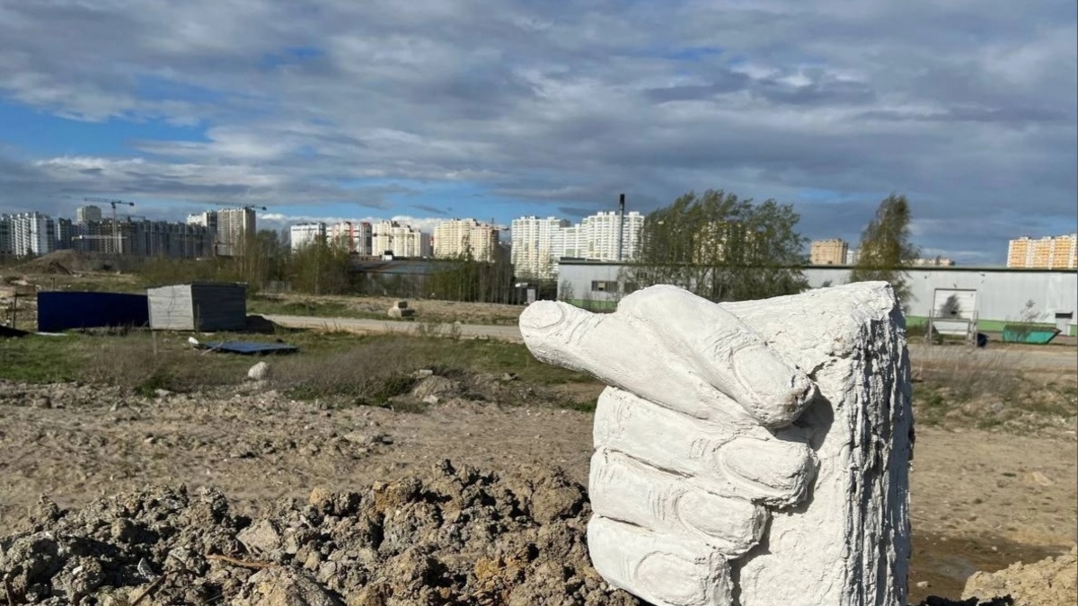 В Петербурге на месте обещанного парка установили гигантский кукиш — РБК