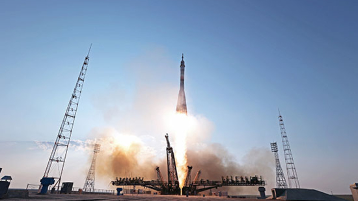 Старт ракеты-носителя «Союз-ФГ»