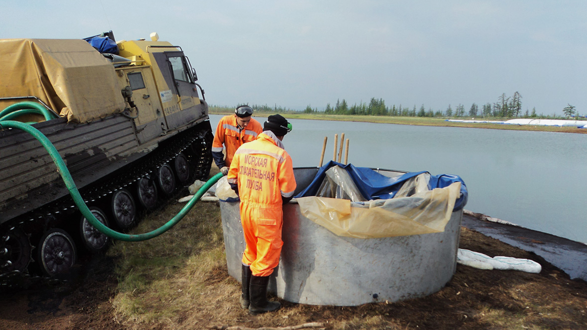 Ликвидация последствий разлива топлива на ТЭЦ-3 в Норильске, Красноярский край
