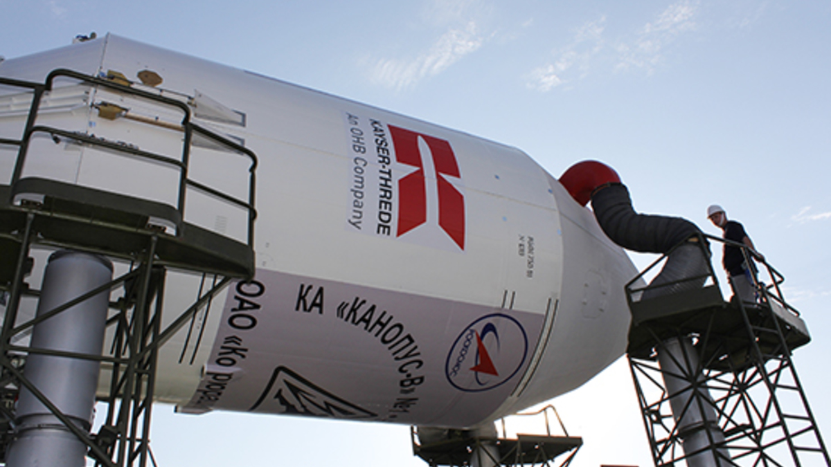 Ракета космического назначения &laquo;Союз-ФГ&raquo; с российским спутником&nbsp;&laquo;Канопус-В&raquo;, 2012 год