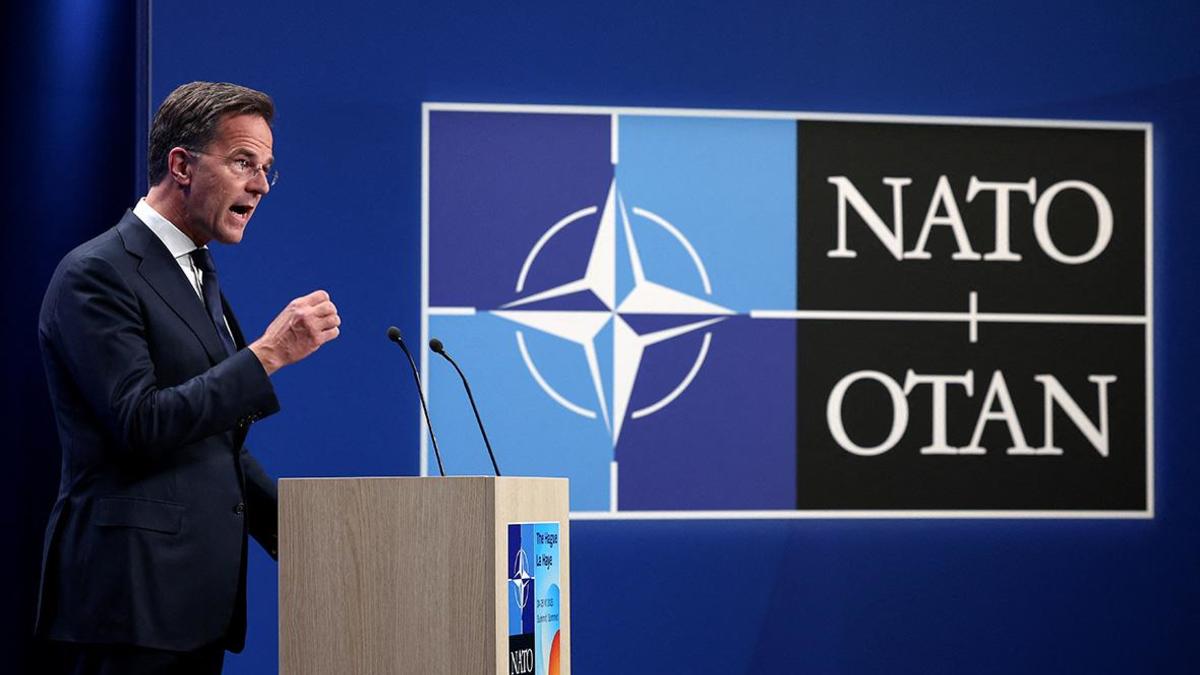Марк Рютте проводит пресс-конференцию в преддверии саммита НАТО в Гааге, Нидерланды, 23 июня 2025 года