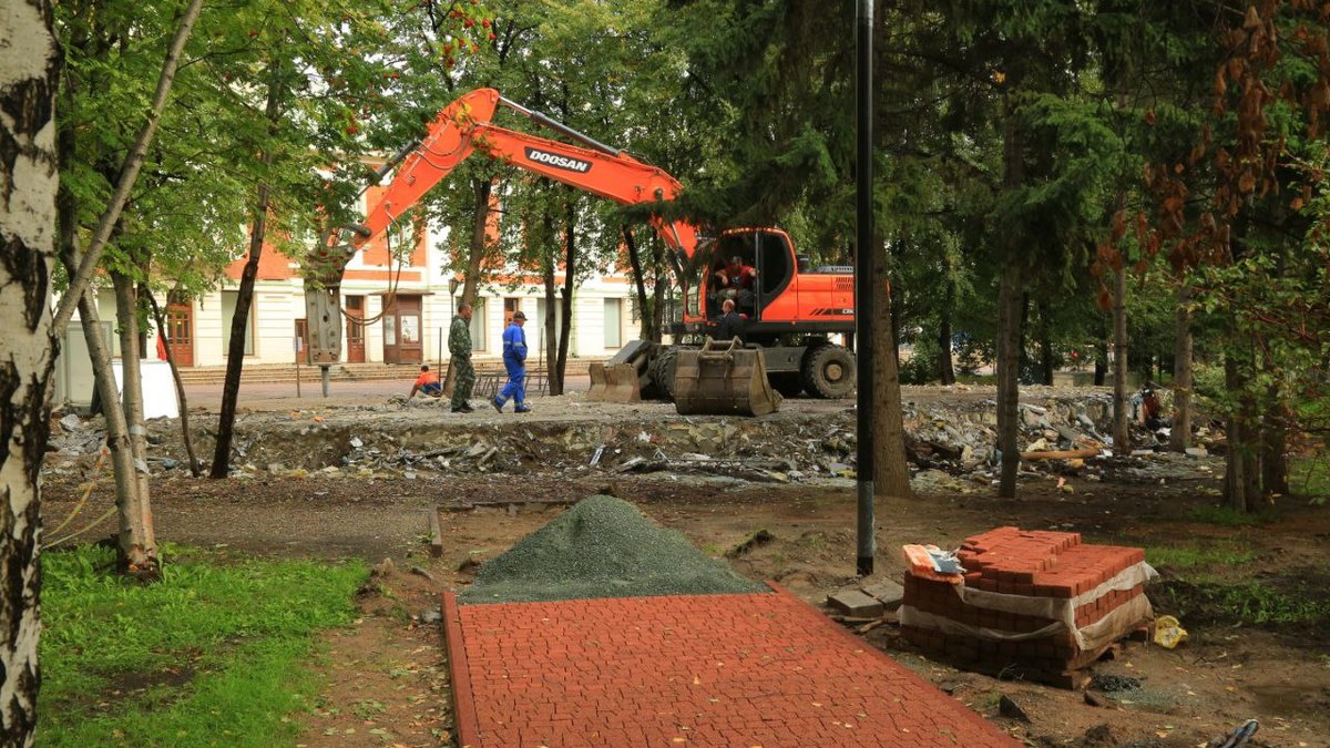 Работы в Первомайском сквере в Новосибирске могут завершить ко Дню города —  РБК