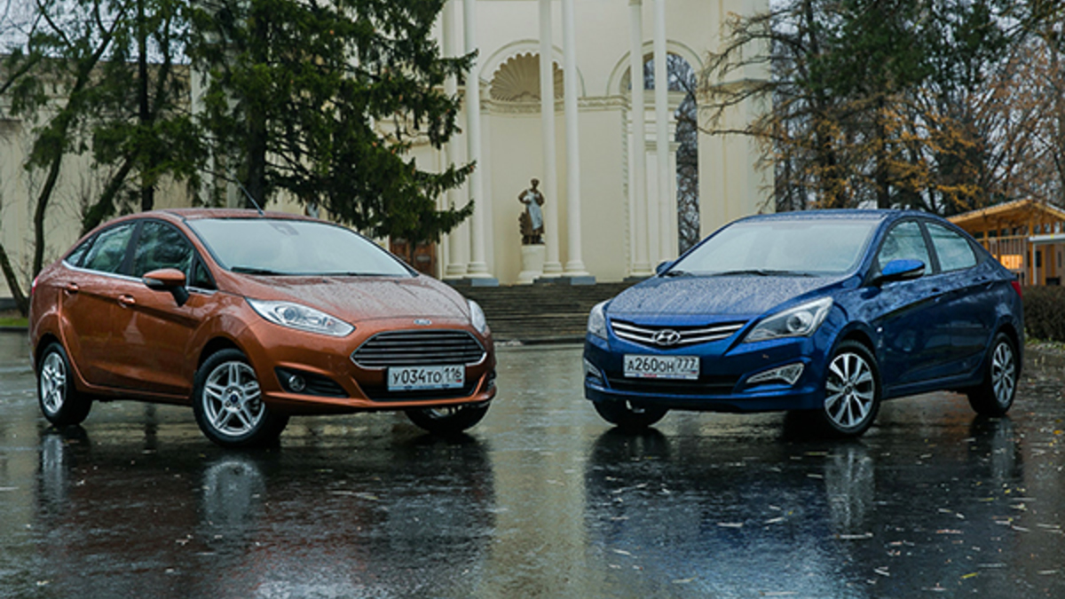 Тонкий лед. Ford Fiesta против Hyundai Solaris :: Autonews