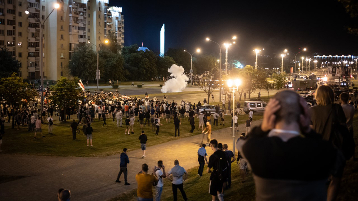 Разгон митинга 9 августа в Минске
