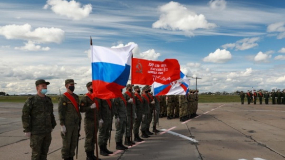 Первая тренировка парадных расчетов в Новосибирске