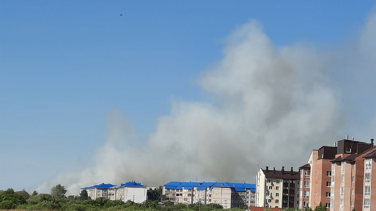 Дым от природного пожара виден за несколько километров.