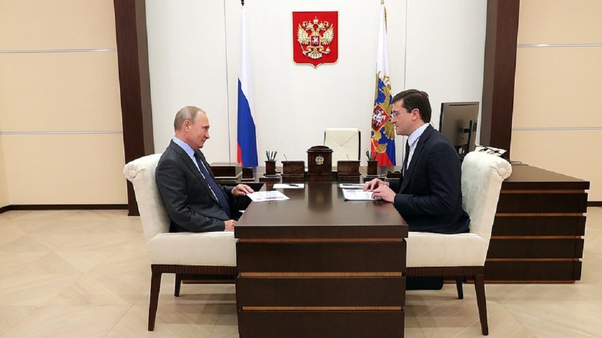 президент Владимир Путин и глава Нижегородской области Глеб Никитин