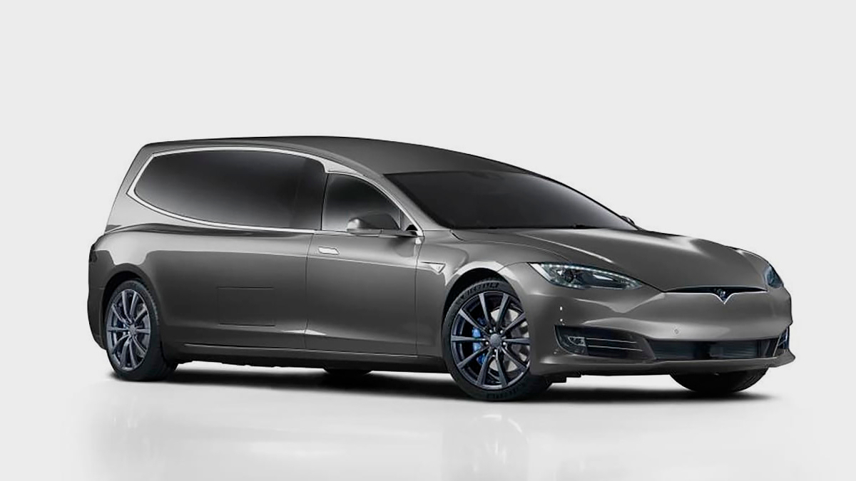 Электрокар Tesla Model S превратили в роскошный катафалк :: Autonews