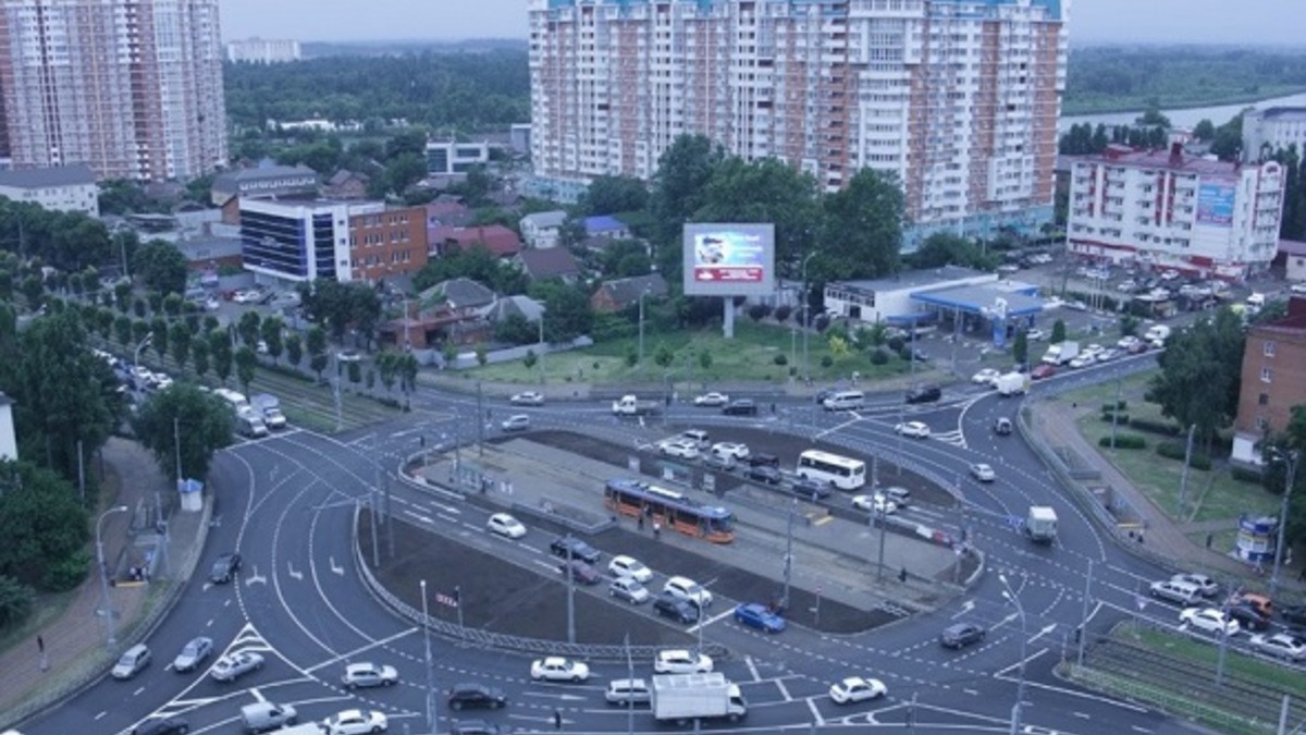 Новая схема движения заработала на Старокубанском кольце в Краснодаре — РБК