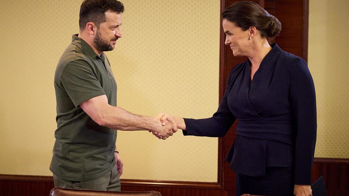 Владимир Зеленский и Каталин Новак