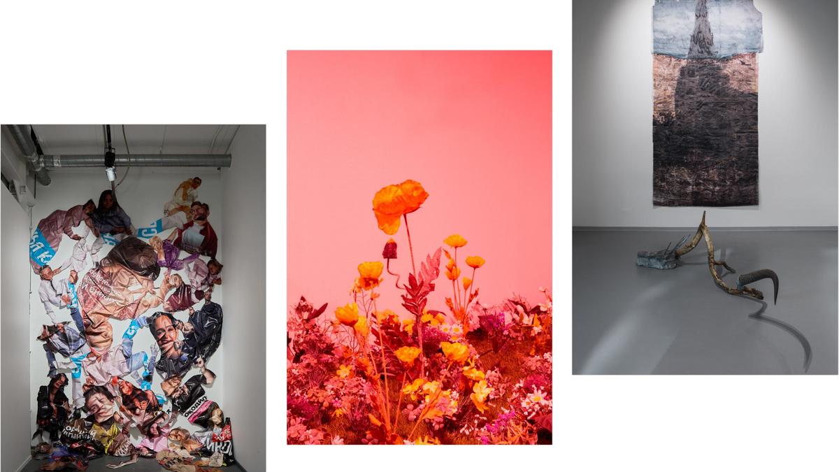 Слева направо: выставка &laquo;Город [следы и тропы]&raquo;, HSE ART GALLERY на &laquo;Винзаводе&raquo;;  выставка Марии Сафроновой и Антона Кузнецова, галерея &laquo;Триумф&raquo;; выставка &laquo;Следуй за звездопадом&raquo;, Serene gallery