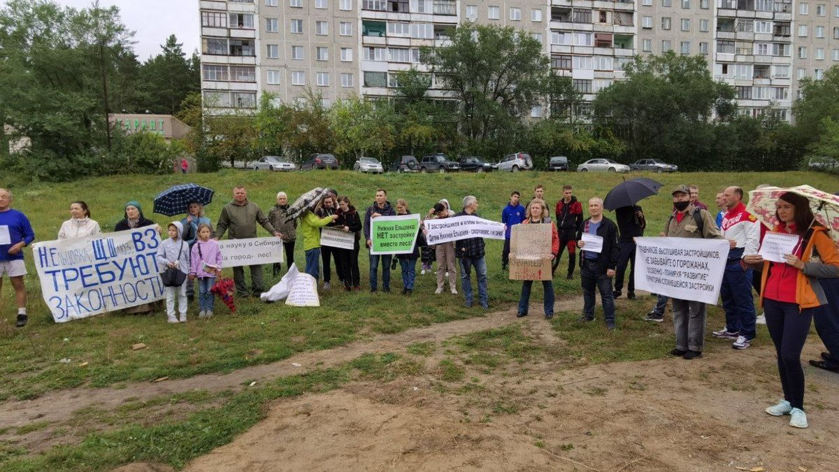 Жители Новосибирска вышли на пикет против застройки Академгородка — РБК