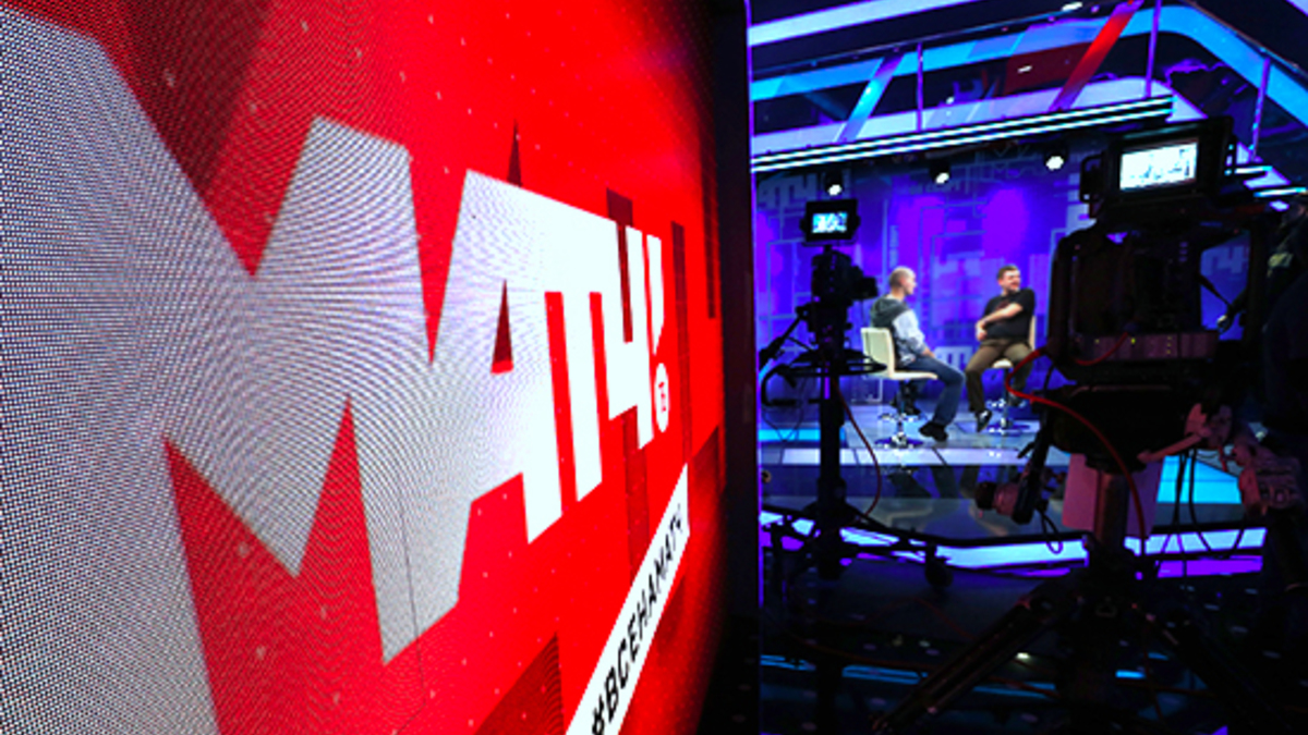 На съемках передачи на телеканале «Матч ТВ» в «Останкино»