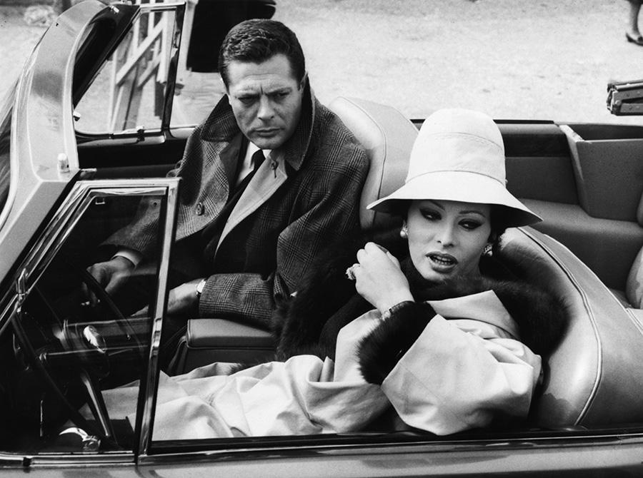 Марчелло Мастроянни и Софи Лорен на съемках&nbsp;фильма &laquo;Вчера, сегодня, завтра&raquo; в Риме, 1963 год