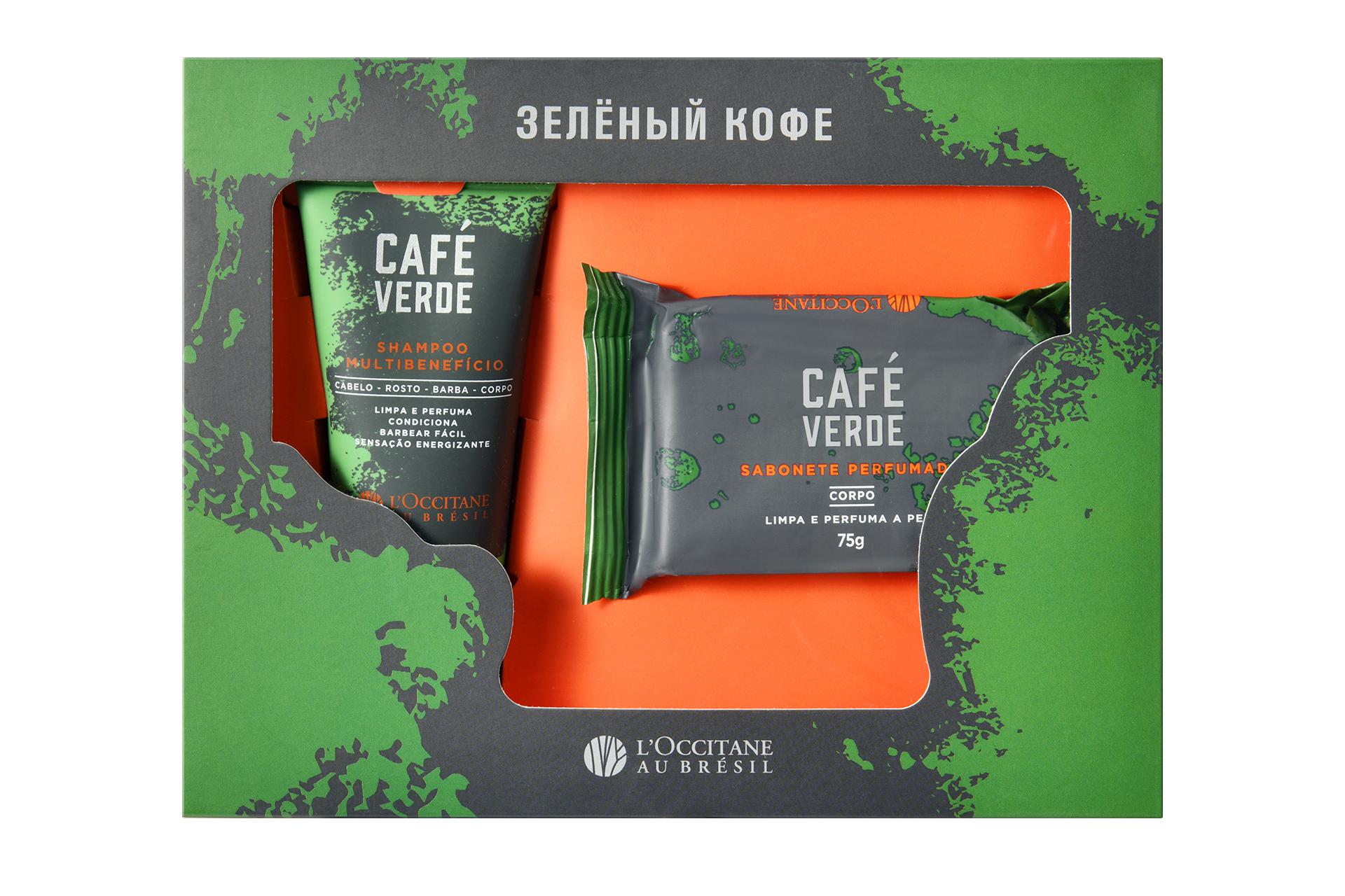 Набор Cafe Verde (мыло и шампунь для мужчин), L&#39;Occitane au Bresil, 1125 руб. (&laquo;Л&#39;Этуаль&raquo;)